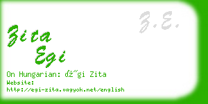 zita egi business card